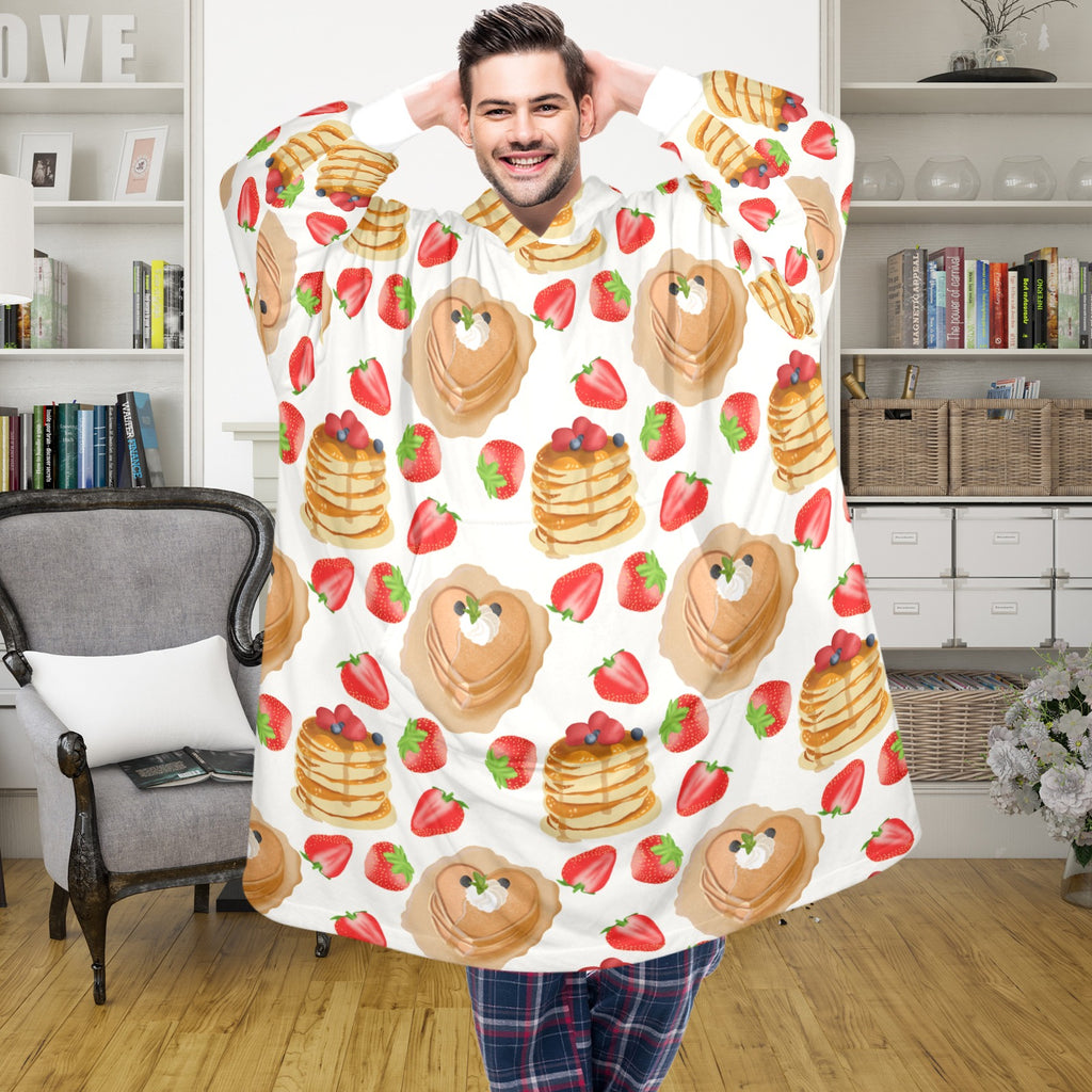 Strawberry Syrup Dreams Oversized Blanket Sweater