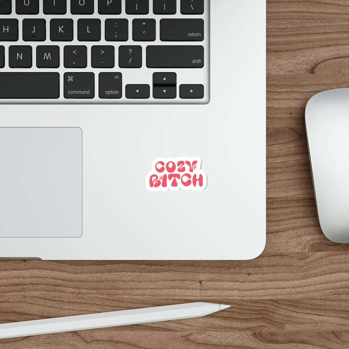 Cozy Bitch Die-Cut Sticker — Retro Pink Cozy Vibes Laptop Decal