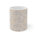 Cozy Morning Pattern Mug – Neutral Coffee & Tea Icons 11oz