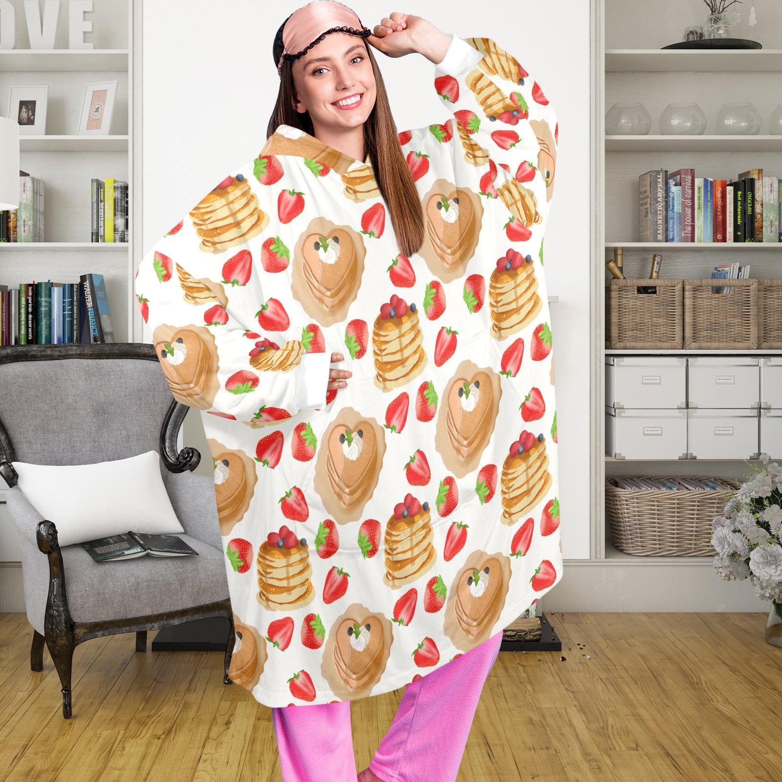 Strawberry Syrup Dreams Oversized Blanket Sweater