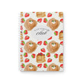Spiral Notebook — "Slow Mornings Club" Pancake & Strawberry Pattern