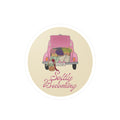 Softly Becoming Vinyl Sticker — Pink Flower Truck Kiss-Cut Decal