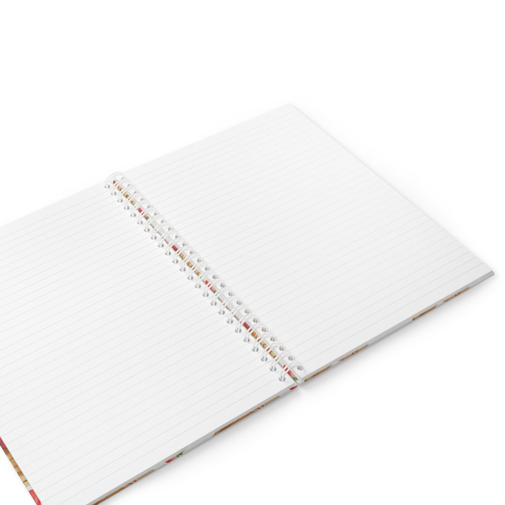 Spiral Notebook — "Slow Mornings Club" Pancake & Strawberry Pattern