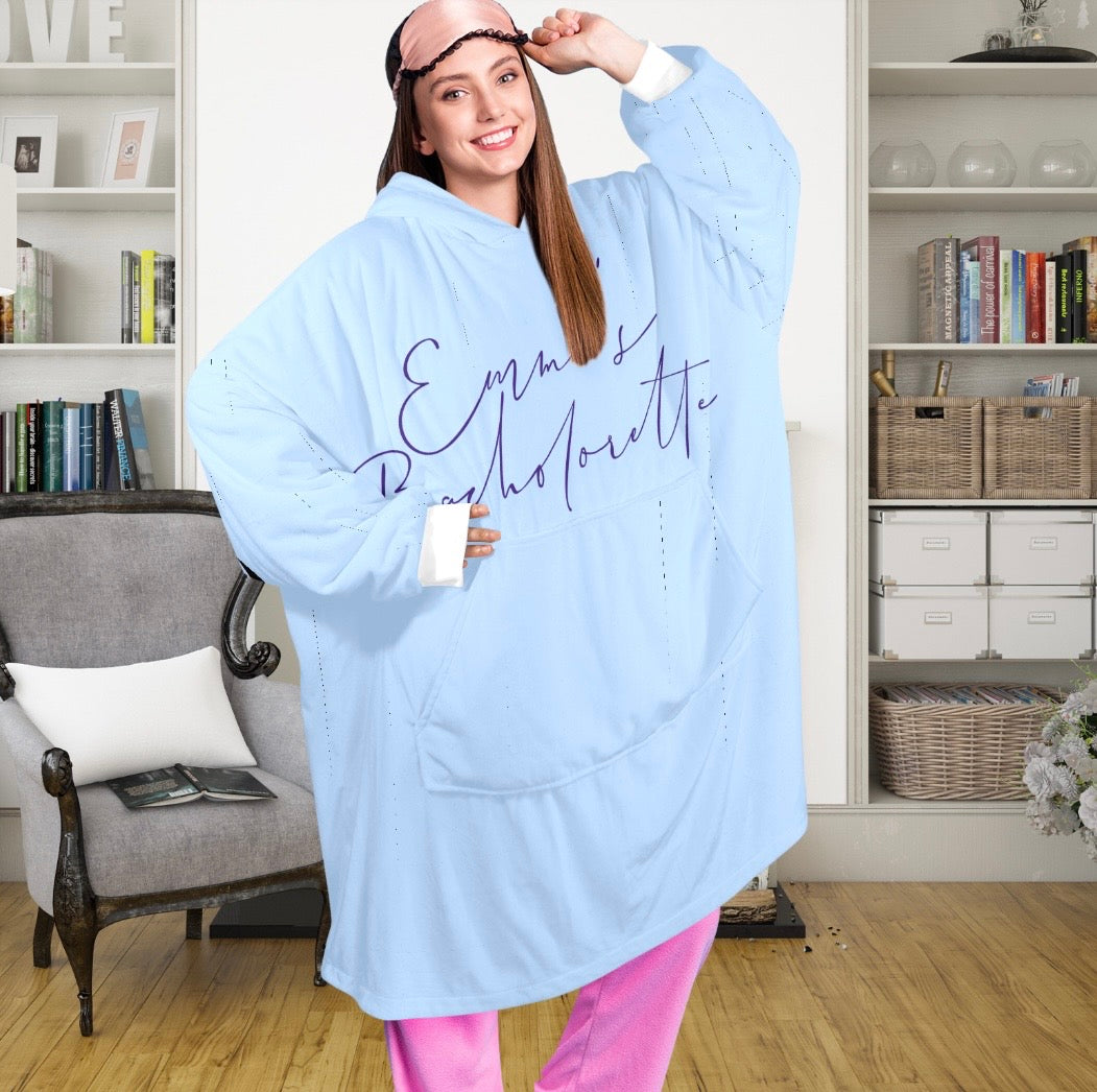 Custom Oversized Wearable Blanket Hoodie | Personalized Cozy Sweater Blanket | Bridal, Girls Trip & Custom Text Designs
