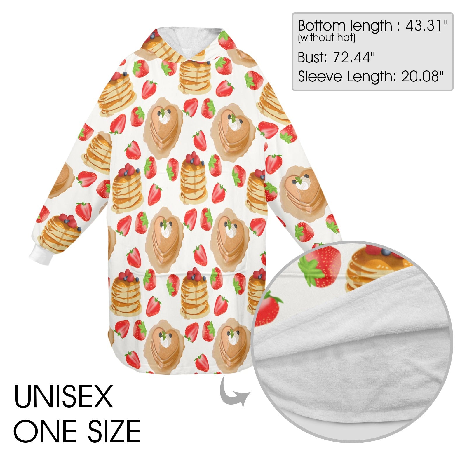 Strawberry Syrup Dreams Oversized Blanket Sweater