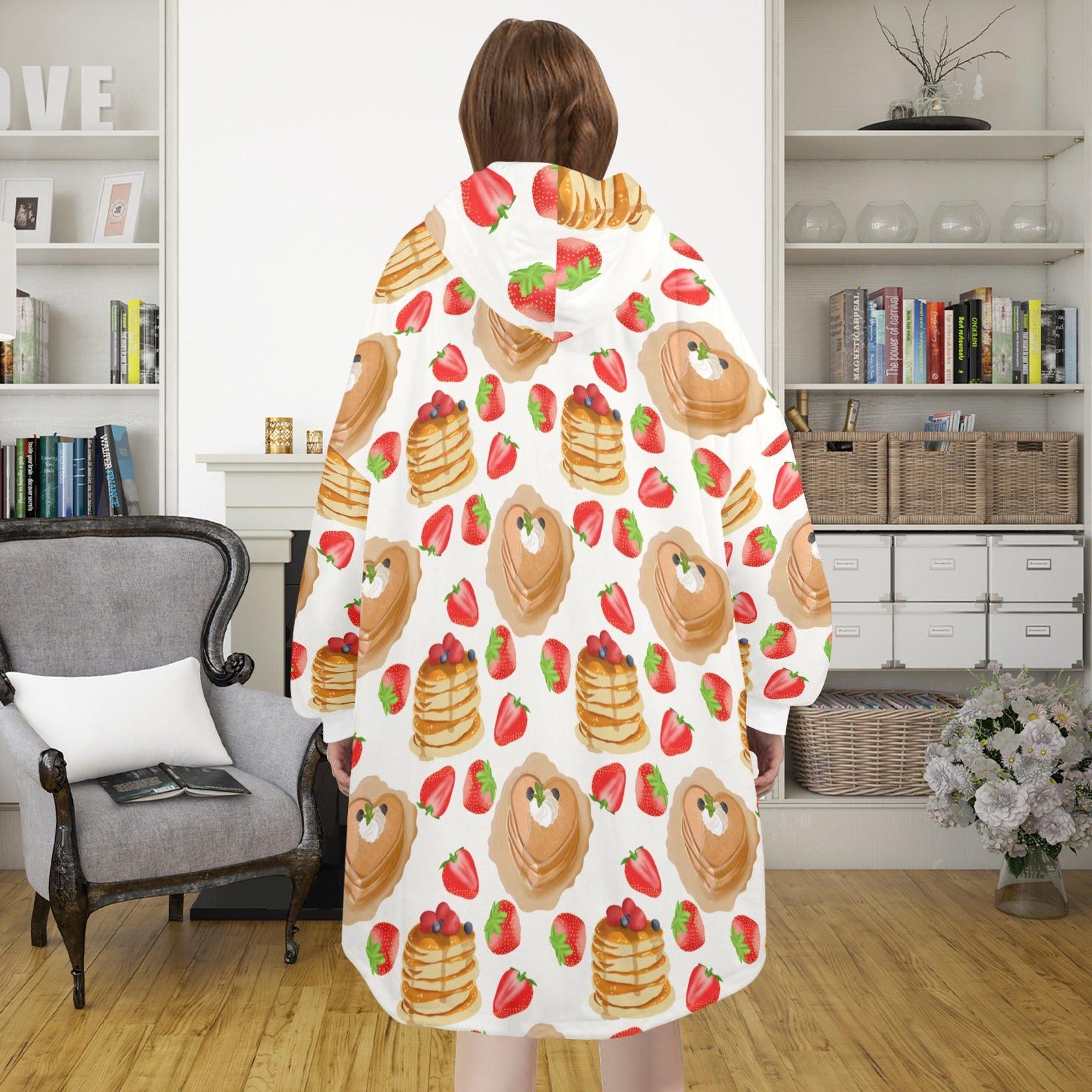 Strawberry Syrup Dreams Oversized Blanket Sweater