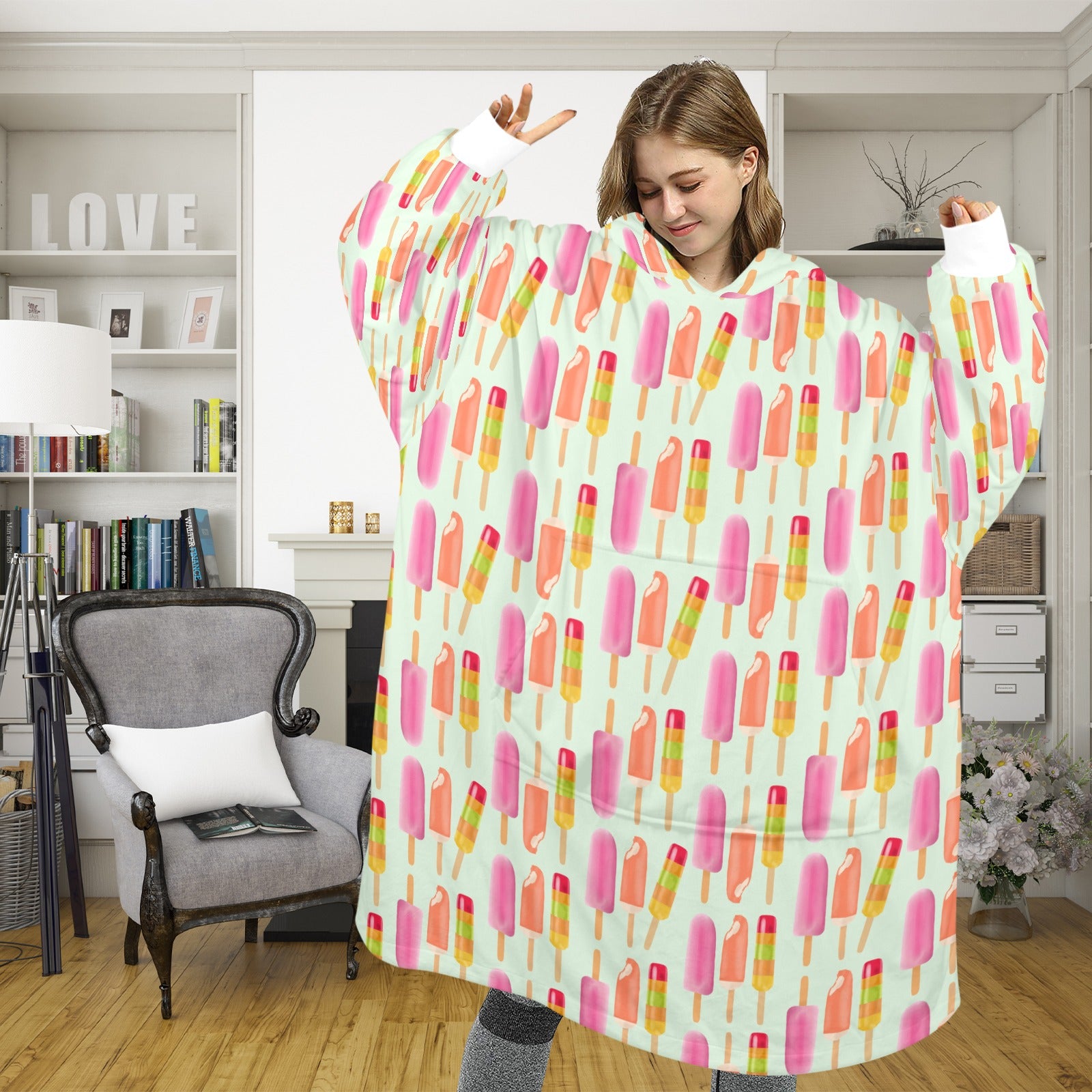 Cozy Girly Pop Oversized Sweater Blanket